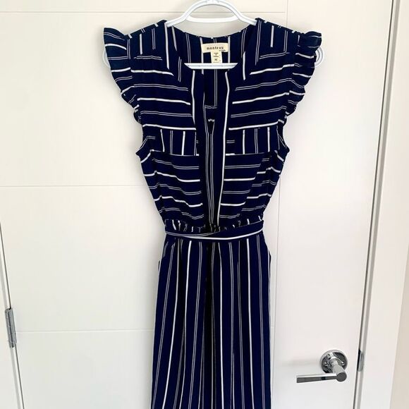 MONTEAU Striped Sleeveless Mini Dress - Picture 2 of 4